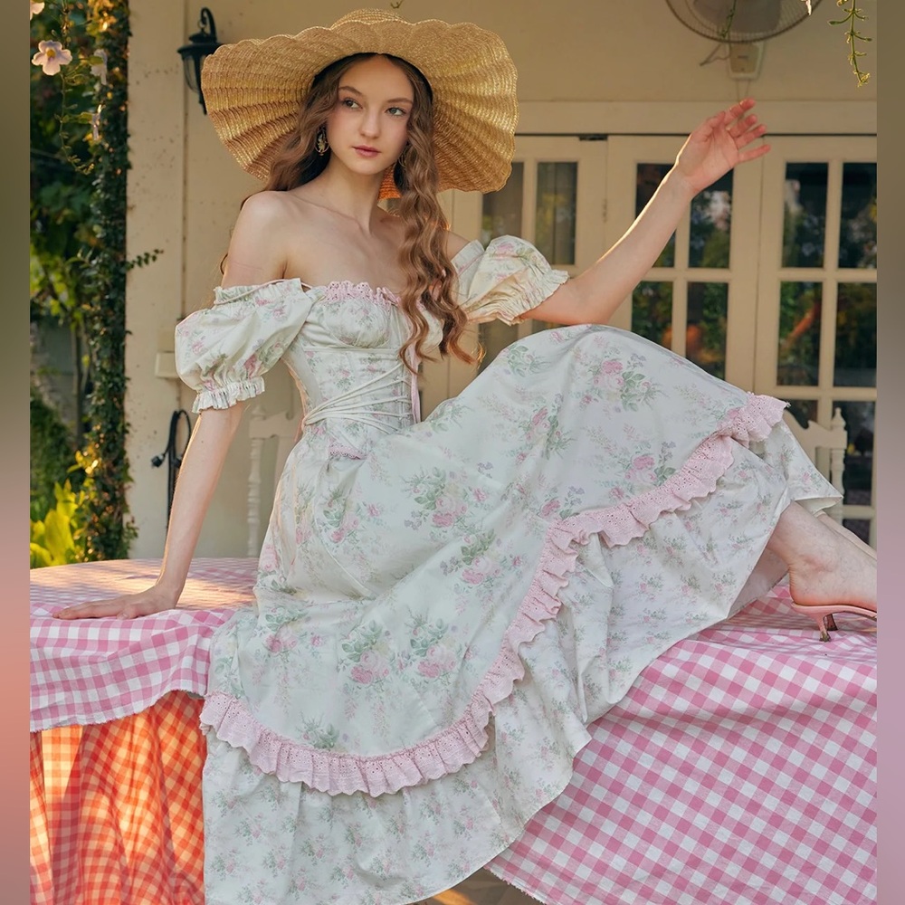 Fleur Poetry Corset Dress by LACEMADE NWT